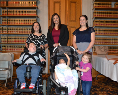 Moms and children at the State Capitol