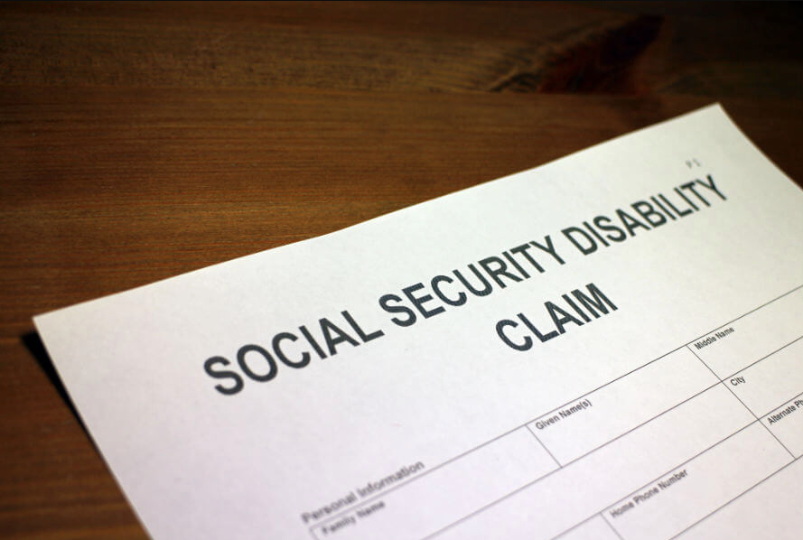 Image of a social security claim paper