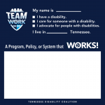 Navy instagram template about what works for you in Tennessee