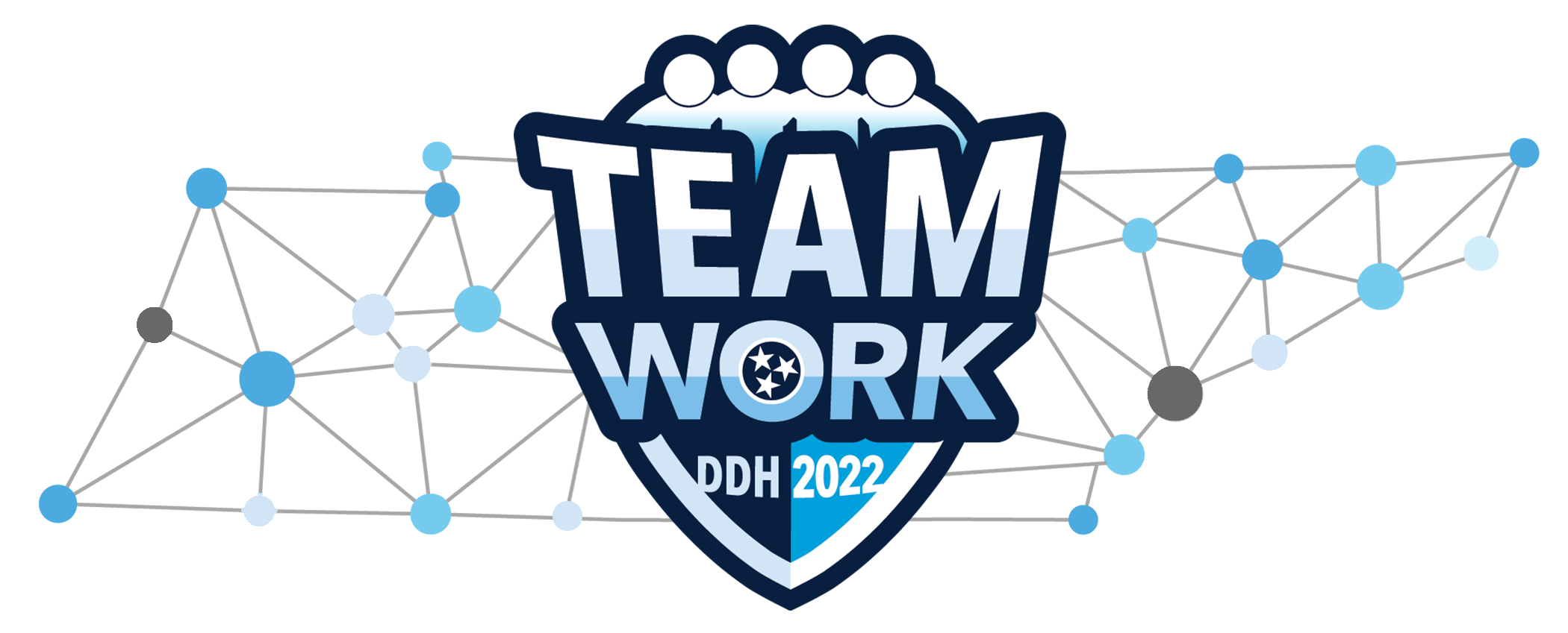 DDH 2022 logo with an outline of Tennessee behind it