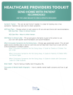 Green divider page for the Send Home with Patient (Recommended) section