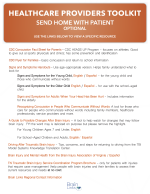 Orange divider page for the Send Home with Patient (Optional) section