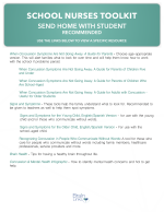Green divider page for the Send Home with Students (Recommended) section