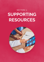 Red divider page for the Supporting Resources Section.