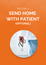 Orange divider for the Send Home with Patient (Optional)  Section.