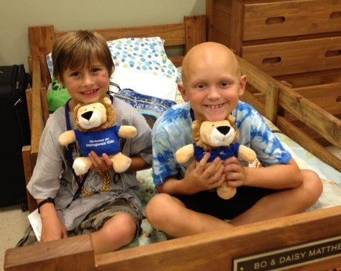 Two boys hanging out together at the hospital