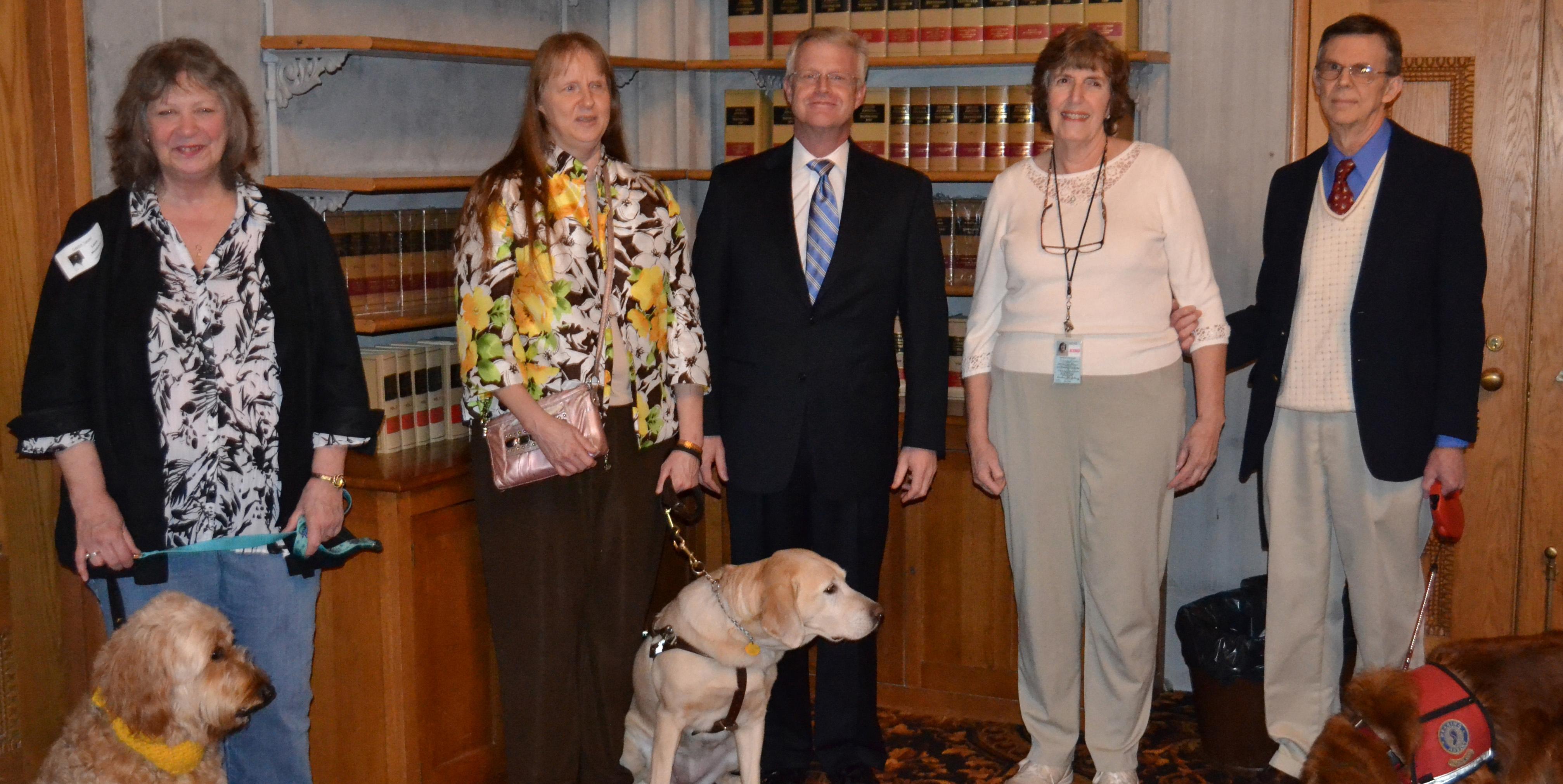 Representative Lundburg and Tennesseans with their Service Animals