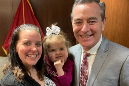 Speaker Glen Casada with a family who would benefit from a Katie Beckett Program