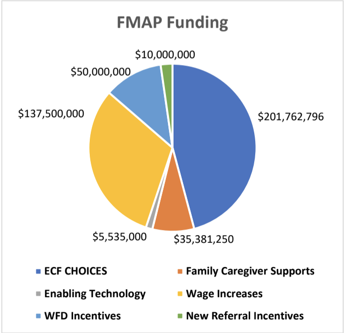 Pie graph showing FMAP funding plan