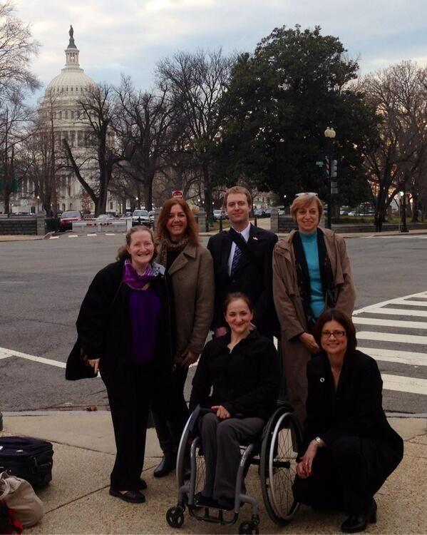 Advocates in front of the capitol building