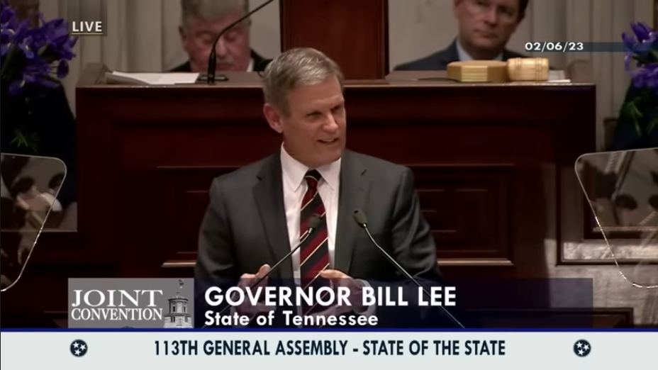 Governor Lee giving his 2023 State of the State Address Governor Lee giving his 2023 State of the State Address