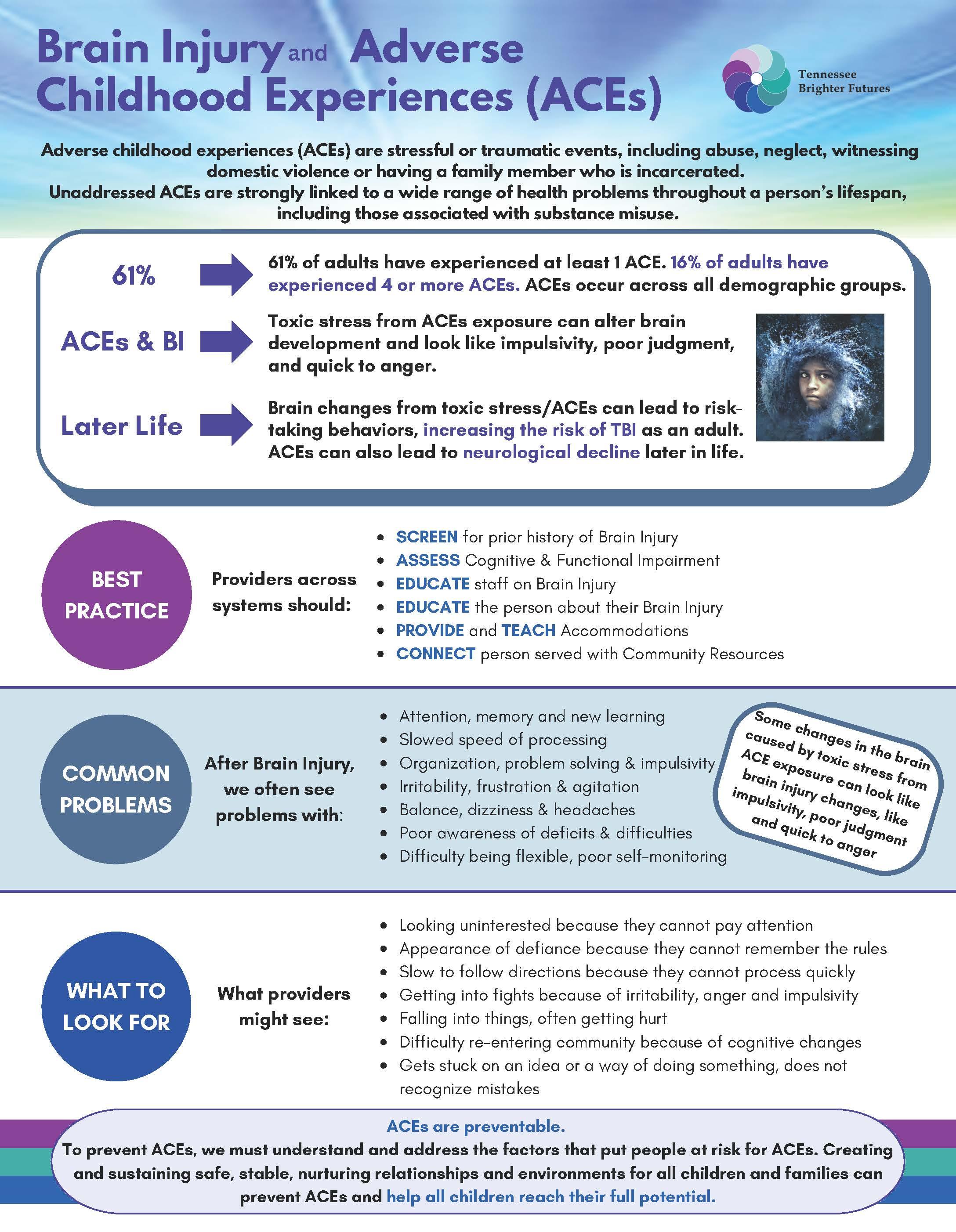 Brain Injury & ACEs Infographic